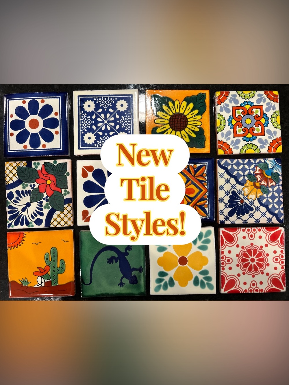 4-Pack Talavera Tile Coaster Set